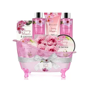 New Design High Quality Bath Set Body Care Moisturizing Cleansing 8 Pcs Body Care Bath Relaxing Gift Set