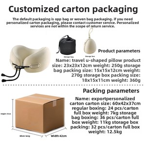 Bán chạy nhất hình chữ U Bộ nhớ bọt du lịch gối cột sống cổ tử cung hỗ trợ vỏ trứng Thiết kế trọng lượng nhẹ chống bụi Mite cho máy bay - Product Image 6