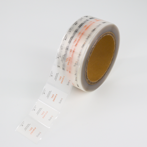 สติกเกอร์กันน้ำแบบม้วน PET ใสพิมพ์ลายโลโก้สีทองแบบกำหนดเองสำหรับขายส่ง OEM - Product Image 3