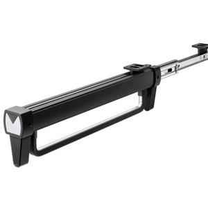 Surpass Pull-out Metal Pants Rack Retractable Slide Rail Hanger Non-Detachable <b>Single</b> Damper Track Wall Mount for <b>Wardrobe</b> - Product Image 1