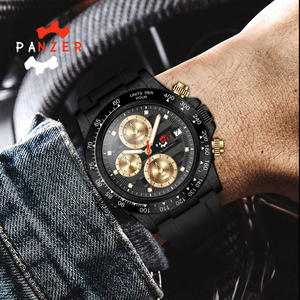 <span class=keywords><strong>PANZER</strong></span> 8145 hommes rétro Sport <span class=keywords><strong>montre</strong></span>-bracelet à Quartz de luxe étanche homme <span class=keywords><strong>montre</strong></span> de mode avec boîtier en alliage de bracelet en Silicone lumineux - Product Image 1