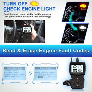 เครื่องสแกนอัตโนมัติ OBDII 1ปี V750เครื่องมือวินิจฉัยสำหรับ<span class=keywords><strong>รถยนต์</strong></span>12V อ่านรหัสความผิ<span class=keywords><strong>ด</strong></span>ปกติของไฟเครื่องยนต์เครื่องอ่าน EOBD สำหรับ1996 + - Product Image 4