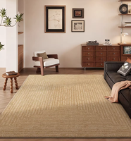 Tapis de salon en peluche de style médiéval, lavable, adapté aux animaux domestiques, antidérapant, marron, pour canapé et table basse, imperméable et résistant aux taches