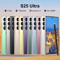 Smartphone S25 Ultra Android 15 5G Débloqué Mondial de Haute Qualité, Meilleure Vente, Mémoire Flash 16 Go + 1 To, Caméra HD 108 MP