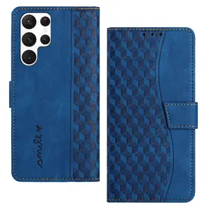 For Samsung Galaxy S24 Ultra Case S23 S22 S21 S20 A14 Leather Phone Case For Samsung A15 5g A55 Wallet Card Mobile Phone Cover
