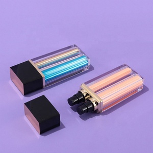 Flacon de lotion en verre plastique de luxe, étiquette privée, vide, double tube, 15 ml*2, flacon à double pompe sans air - Product Image 6