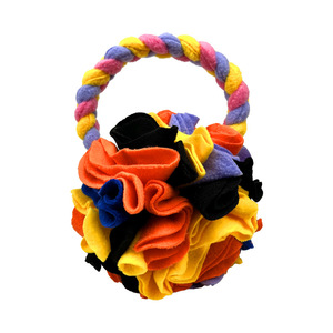 لعبة كرة البولينج المخملية للكلاب والقطط، لعبة مضغ للأسنان مع ميزات التنظيف والبحث واللعب، مستلزمات تعليمية للحيوانات الأليفة - Product Image 3