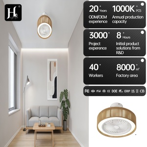 Plafonnier en bois LED blanc chaud 3500K, style rustique, montage en surface, télécommande, 220V, grande taille pour salon - Product Image 3