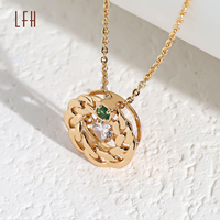 Collier en zircon personnalisable en or véritable 18 carats, or véritable 18 carats Au750, or véritable 18 carats, vente en gros