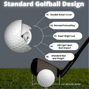 Bán Buôn LED Golf Quả Bóng Sáng Tùy Chỉnh Golf Quả Bóng Với Logo LED Đêm Thực Hành Quả Bóng Khuyến Mại Golf Phụ Kiện - Product Image 2