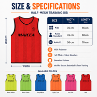 Gilet d'entraînement portable et pliable en polyester semi-mesh avec logo personnalisé pour la pratique sportive