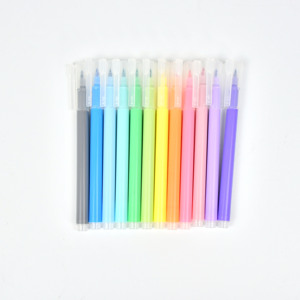 Ensemble de 12 stylos marqueurs à l'eau lavables de couleur <span class=keywords><strong>pastel</strong></span>, stylos de dessin pour enfants dans un sac suspendu en PVC transparent - Product Image 3