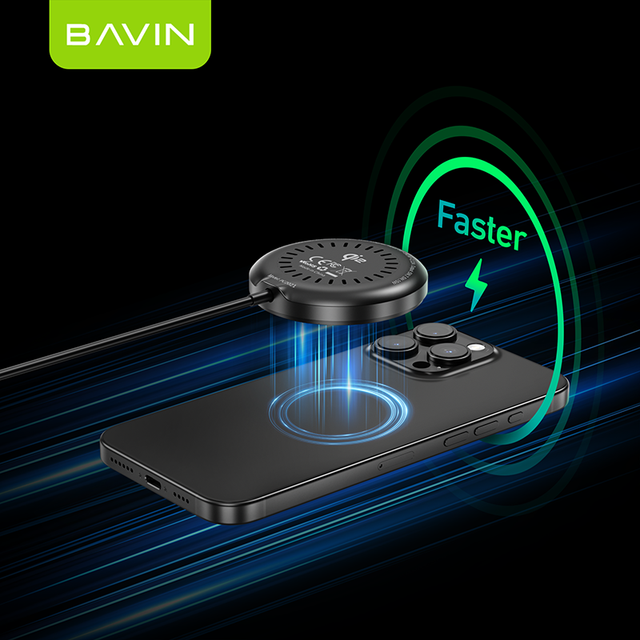 BAVIN Factory OEM PC2021 15W Qi2 Fast Charging Wireless Mobile Phone Charger with Magnetic