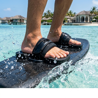 Offre Spéciale Tendance : Fixations de Planche de Surf en Mousse Noire Rembourrée, Sangles de Kiteboard, Repose-Pieds Efoil à Traction Rainurée et Réglables