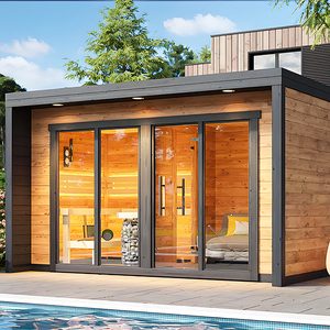Sauna extérieur en bois à toit en pente personnalisé Vente <span class=keywords><strong>de</strong></span> maison Sauna Cabines <span class=keywords><strong>de</strong></span> <span class=keywords><strong>douche</strong></span> - Product Image 6