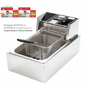 <span class=keywords><strong>Friteuse</strong></span> Électrique Maison en Acier Inoxydable 4L 6L avec Fenêtre, Machine à Filtrer l'Huile pour Fast-Food et Usage en Cuisine - Product Image 4