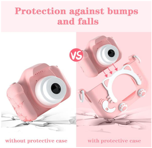 20MP1080P Caméra vidéo numérique pour enfants Étui antichoc en silicone pour 3-12 ans Cadeau de Noël parfait pour les tout-petits Enfants MicroSD - Product Image 2