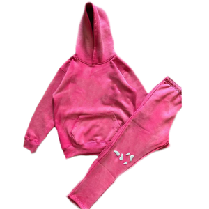 Custom <b>Hoodie</b> and Pants Set Tracksuits for Men Blank Sweatpants and <b>Hoodie</b> Set Cotton Track Suit Heavyweight Baggy 2 in 1 Set - Product Image 1