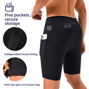 Pantalones Cortos Deportivos de Compresión para Hombre, de Secado Rápido, Ajustados y Elásticos, con Bolsillos para Correr - Product Image 2