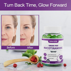 OEM NAD + Gommes à base de vitamine <span class=keywords><strong>B3</strong></span> sans sucre avec nicotinamide Resvératrol Suppléments à base de plantes pour tous les âges sauf les nouveau-nés - Product Image 2