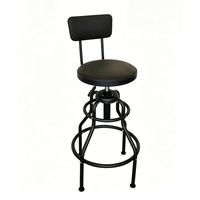 Tabouret de bar industriel pivotant avec dossier, siège à ressort à gaz, hauteur réglable de 75 à 87 cm, capacité de charge de 270 lb, pour pub, hôtel, comptoir