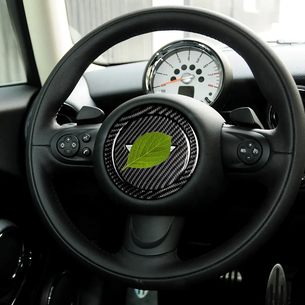 Classic F Chassis carbon fiber Car Steering Wheel logo sticker interior accessory for bmw Mini Cooper F55 F56 F60 Countryman