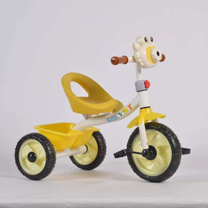 Tricycle pour enfant gris avec pédales et barre de poussée pour les enfants de 2 à 6 ans - Product Image 1