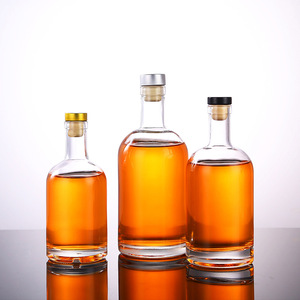 High Quality 500ml Frosted Glass Wine <b>Bottle</b> with <b>Cork</b> Cap for Fruit Red Wine Storage - Product Image 1