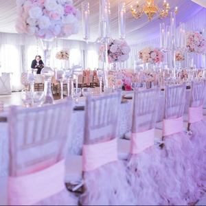 Funda de Silla de Organza Clásica Europea, Volantes de Tul, Cubre Respaldo de Silla, Accesorios de Decoración para Bodas, Banquetes, Fiestas, Hoteles y Eventos - Product Image 2