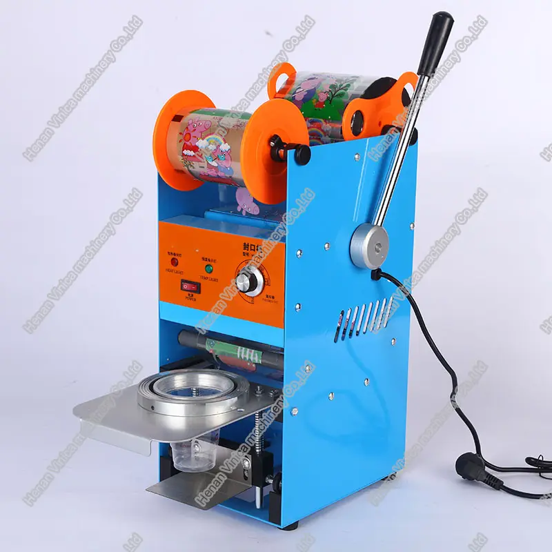 Vinica-D8 Manual press plastic cup sealing machine 95mm/90mm/75mm Sealer Cup for drink