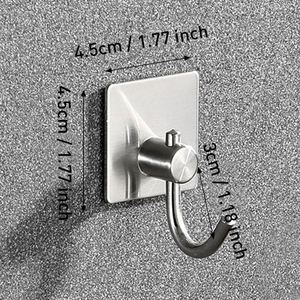 WEKIS Stainless Steel Self-Adhesive Eco-Friendly Multifunction Wall <b>Hook</b> Removable <b>Bathroom</b> Shower Towel Hanger Metal Design - Product Image 5