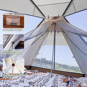 Tente imperméable Oxford quatre saisons en forme de pyramide pour une chambre à coucher, pour deux personnes, pour le camping en plein air et les pique-niques en famille - Product Image 3