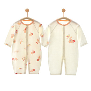 Ropa <span class=keywords><strong>de</strong></span> Verano para Bebés Recién Nacidos, Mono Delgado <span class=keywords><strong>de</strong></span> una Pieza, Algodón Puro sin Costuras, Arnés Unisex para Bebé, <span class=keywords><strong>Aire</strong></span> <span class=keywords><strong>Acondicionado</strong></span> - Product Image 4