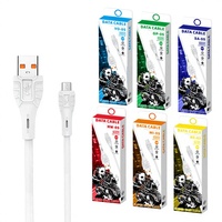 Kabel Data Micro USB PVC Pengisian Cepat USB-A ke Micro USB untuk Ponsel Tablet Smart Watch