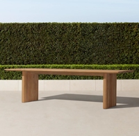 Top-Angebot: Massives Teakholz-Esstisch-Set für 10 Personen, Rechteckig, Italienischer Stil – Outdoor-Tische und Stühle