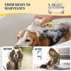 Shampooing Sec Sans Rinçage pour Animaux de Compagnie Marque Privée – Mousse Anti-Démangeaisons, Contrôle des Odeurs, Hydratation Longue Durée, Démêlant pour Chiens et Chats - Product Image 4