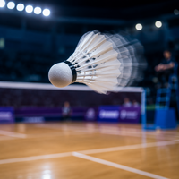 Volant de badminton en plumes d'oie pour débutants, durable, pour entraînement et compétition, vol stable, vitesse 76, jeu facile