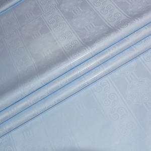 Vente en gros Dernier Style Africain Coton Jacquard Brocart Tissu Doux Mauritanie <span class=keywords><strong>Blanc</strong></span> <span class=keywords><strong>Bazin</strong></span> Riche Pour <span class=keywords><strong>Mariage</strong></span> - Product Image 1