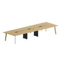 Table de conférence modulaire grande capacité pour 15 personnes avec boîte de câblage, fournie directement par l'usine