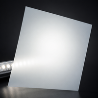 Panneau de diffusion de lumière blanc laiteux en PC ignifuge à surface sablée givrée pour application de diffusion de lumière LED