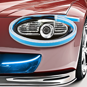 ไฟ LED DRL แบบยืดหยุ่นกันน้ำ 2 ชิ้นสำหรับรถยนต์ 12V อุปกรณ์เสริมไฟหน้ารถยนต์ ไฟวิ่งกลางวัน - Product Image 2