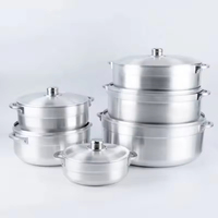 Batterie de cuisine en aluminium moulé sous pression, casseroles et faitouts forgés, ensemble de 20-36 cm, vente chaude