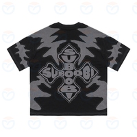 T-shirt à manches courtes en coton 100% avec impression graphique personnalisée OEM/ODM logo de couture T-shirts surdimensionnés et lourds pour hommes