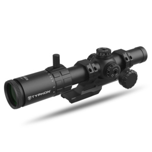 กล้องเล็ง TYPHON LPVO 1-6X24 FFP แบบกระจกสลักลาย สำหรับการล่าสัตว์ พร้อมเส้นเล็งแบบ Reticle และฐานยึดอะลูมิเนียม - Product Image 2