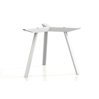 Base de table en métal blanc à 3 pieds en forme d'étoile, structure trépied moderne pour cuisine, hôtel, école, structure robuste, table à manger