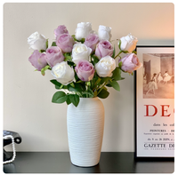 Realistische Rosen Künstliche Seidenblumen-Bouquets Handgefertigte Natürliche Arrangements Hochwertige Bionische Dekoration 50cm für Restaurants