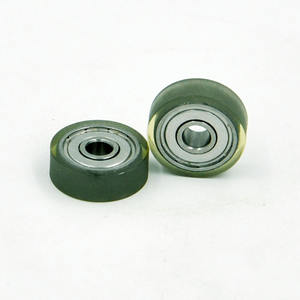 Rueda de Poliuretano Pequeña, Ruedas de Ferrocarril de Poliuretano PU62415-5 624ZZ, Rueda de PU 3x15x4mm, Rodillo de Poliuretano, Ruedas de Coaster - Product Image 1