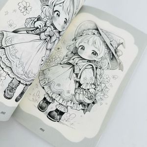 "<span class=keywords><strong>Armario</strong></span> para niñas.100 Ejemplos de arte lineal de ilustración de Lolita-Libro auténtico" - Product Image 2