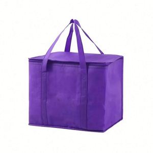 LILA Custom Large Heavy Duty Insulated Aluminum Foil Cooler <b>Bag</b> Washable Collapsible Ice <b>Cooling</b> <b>Bag</b> with Reinforced Side Handle - Product Image 6