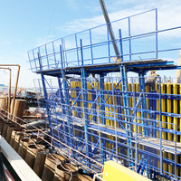 Système de coffrage hydraulique CONSO avec panneaux réutilisables haute résistance pour la construction de murs de noyau et de piliers de ponts en hauteur